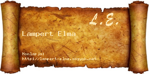 Lampert Elma névjegykártya